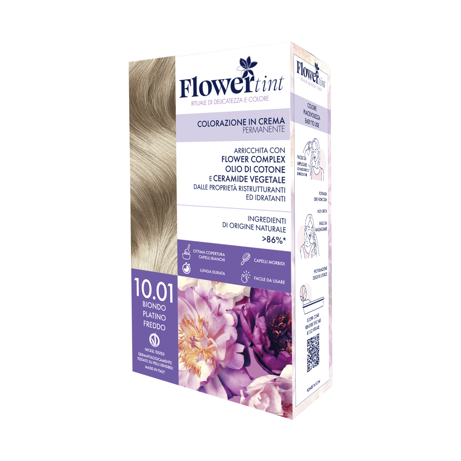 Colorazione in Crema Biondo Platino Freddo 10.01 – Flowertint