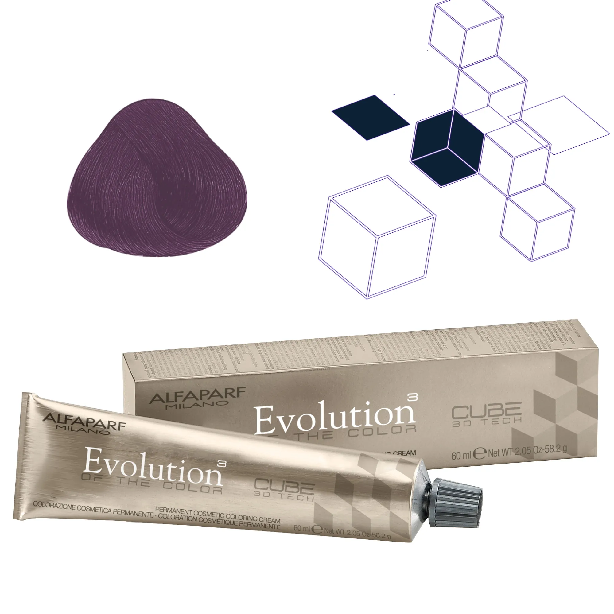Evolution of the Color Colorazione Cosmetica Permanente – 5.22 Castano Chiaro Irisé Intenso – 60 ml – Alfaparf Milano