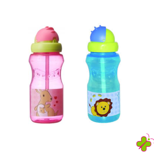 Nuvita Borraccia con cannuccia 18+ rosa-azzurro-verde