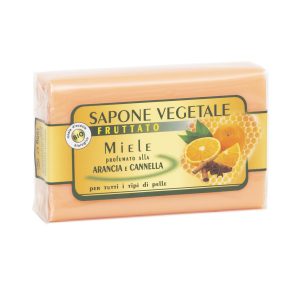 Sapone vegetale: Miele, arancia e cannella