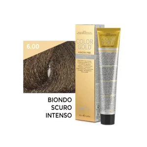 Color Gold Crema Colorante Ammonia Free – 6.00 Biondo Scuro Intenso 100 ml – Design Look