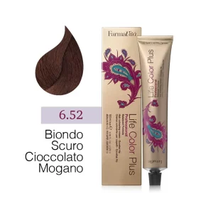 FarmaVita – Life Color Plus Professional – Crema Colorante per Capelli – 6.52 Biondo Scuro Cioccolato Mogano – 100 ml