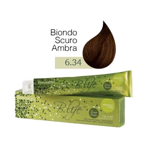 Farmavita – B.Life Color – Senza Ammoniaca – Crema Colorante per Capelli – 6.34 Biondo Scuro Ambra – 100 ml