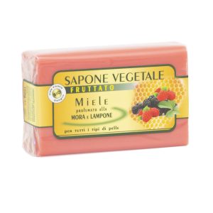 Sapone vegetale: Miele, mora e lampone